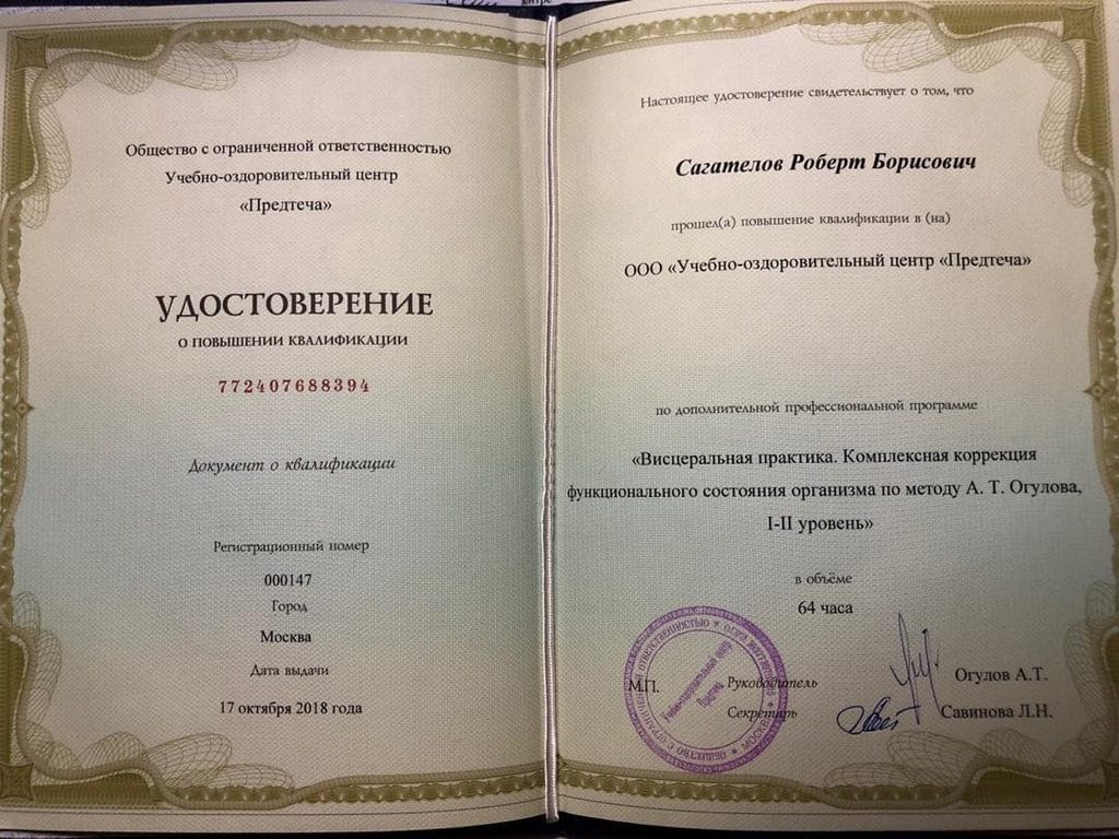 Диплом Огулов 2 уровень